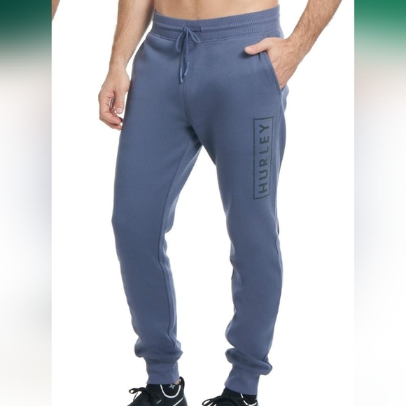 HURLEY NEW Boxed Logo Fleece Joggers Sweatpants - Picture 8 of 15